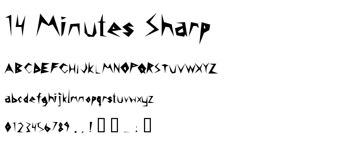 14 minutes sharp font